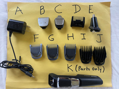 Philips Norelco MG3750 Multigroom All-in-One Beard Trimmer Pieces