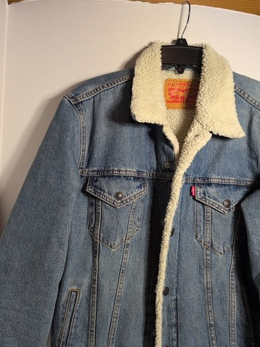 Levi Lined Blue Jean Trucker Jacket, Men's M - Picture 7 of 24