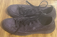 Converse All Star Chuck Taylor Low-Tops Purple-Glitter-Finish / Mens 7 Women 9