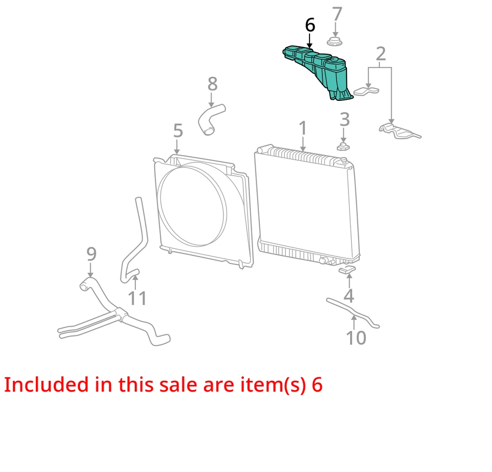 Ford Excursion 2001 botella de desbordamiento de refrigerante fabricante de equipos originales 121 k millas - LKQ352188796 Foto 4 de 4