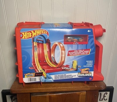 HOT WHEELS Stunt Track Builder Fuel Can Box Toy Car Playset by Mattel-NEW