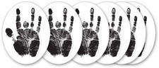 Jerry Garcia - Jerry Garcia - Black Hand - Sticker 6-Pack [New ] Stickers