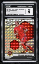 2021-22 Panini Mosaic FIFA Road to World Cup Prizm Erling Haaland CGC 9 Mint 6d8