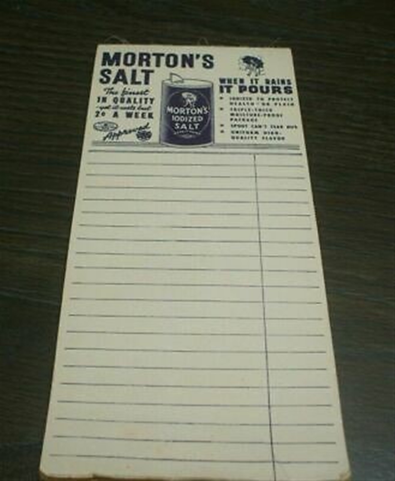 UNDATED MORTON SALT Notepad