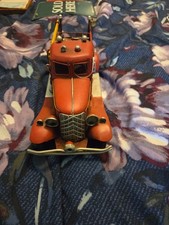 vintage style fire truck made of tin.