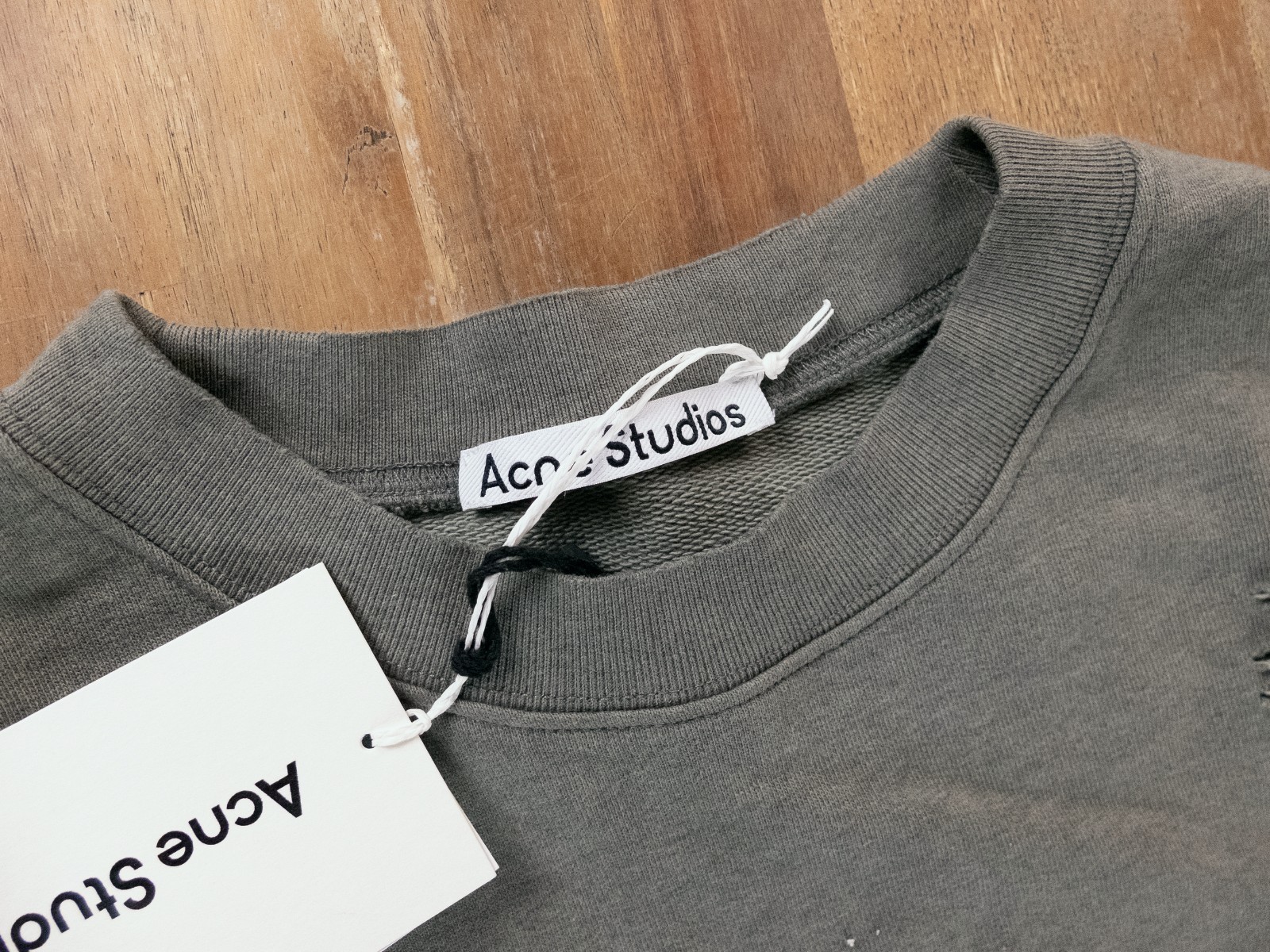 ACNE STUDIOS moss green logo print cotton sweatshirt Size Medium authentic NWT image 5