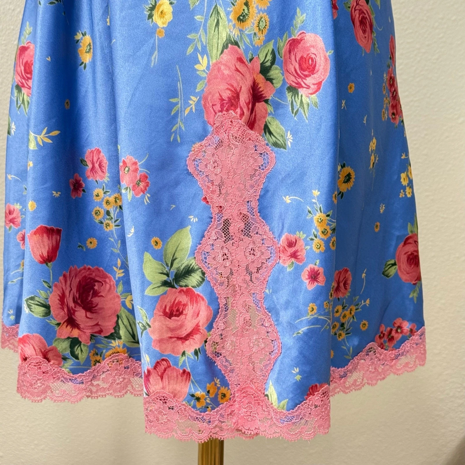 UNDERCOVER Mini abito slip floreale vintage Y2k Victoria's Secret giardino festa fata stravagante M