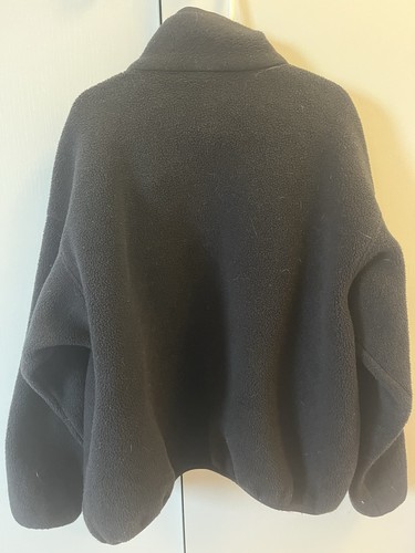 Patagonia Fleece Jacket Youth Small 8 Black Lightweight Snap-T Fleece Full Zip - Picture 4 of 6