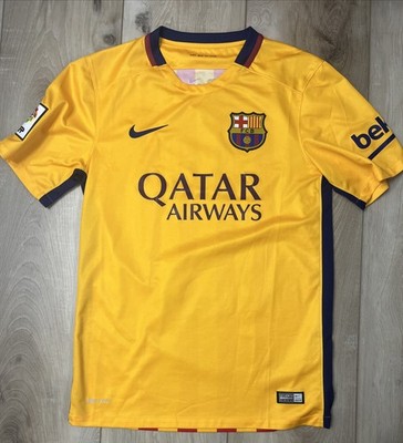Nike Men FC Barcelona FCB Away Football Jersey 2015/2016 Soccer Shirt Size Small