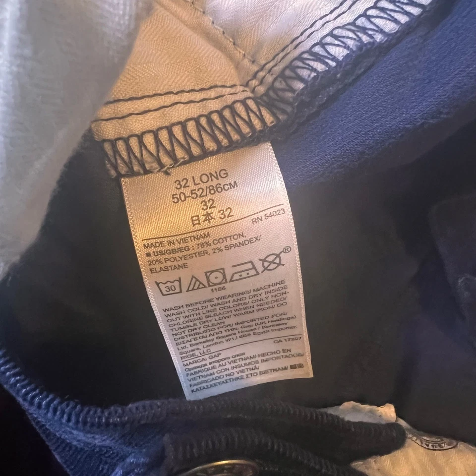 Bota de bebé Gap 1969 pantalones de pana lavado oscuro pierna acampanada para mujer talla 32L Foto 3 de 4