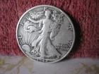 1942 S WALKING LIBERTY SILVER HALF DOLLAR VG