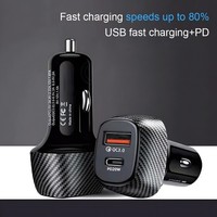 Fast Car Charger 2 Port USB + TYPE C Universal Socket Adapter For iphone