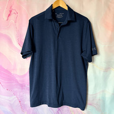 Under Armour M Dri-fit Navy Blue The Playoff Polo Shirt Sporty Preppy Athletic