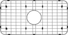 Sink Bottom Grid 24-1/8" x 12-5/8" Centered Drain W/ Corner Radius 1-1/2" Sink