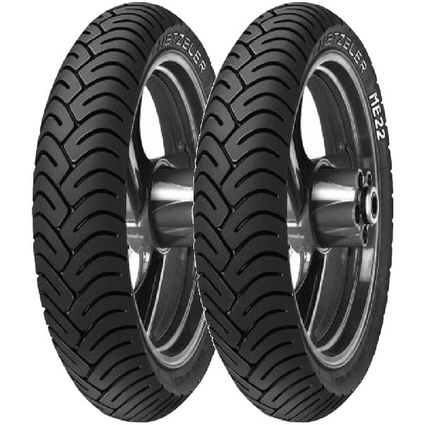 TYRE PAIR METZELER 2.50-17 43P + 2.50-17 43P ME 22