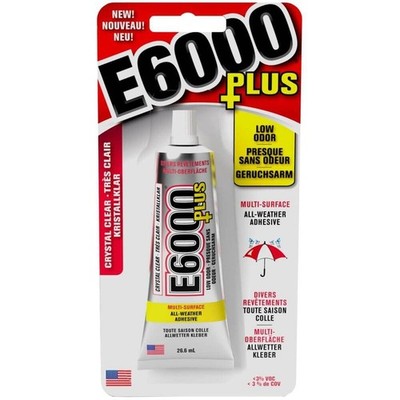 E6000 Eclectic Products inc. Plus Multi-purpose Clear Glue, Waterproof and Pa...