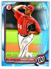 2022 Bowman #BP-70 Andry Lara 1st Prospects Blue Pattern #/125