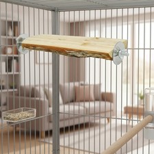 Durable Wooden Perch for Small Birds, Supports Play and Exercise - 2 Pack