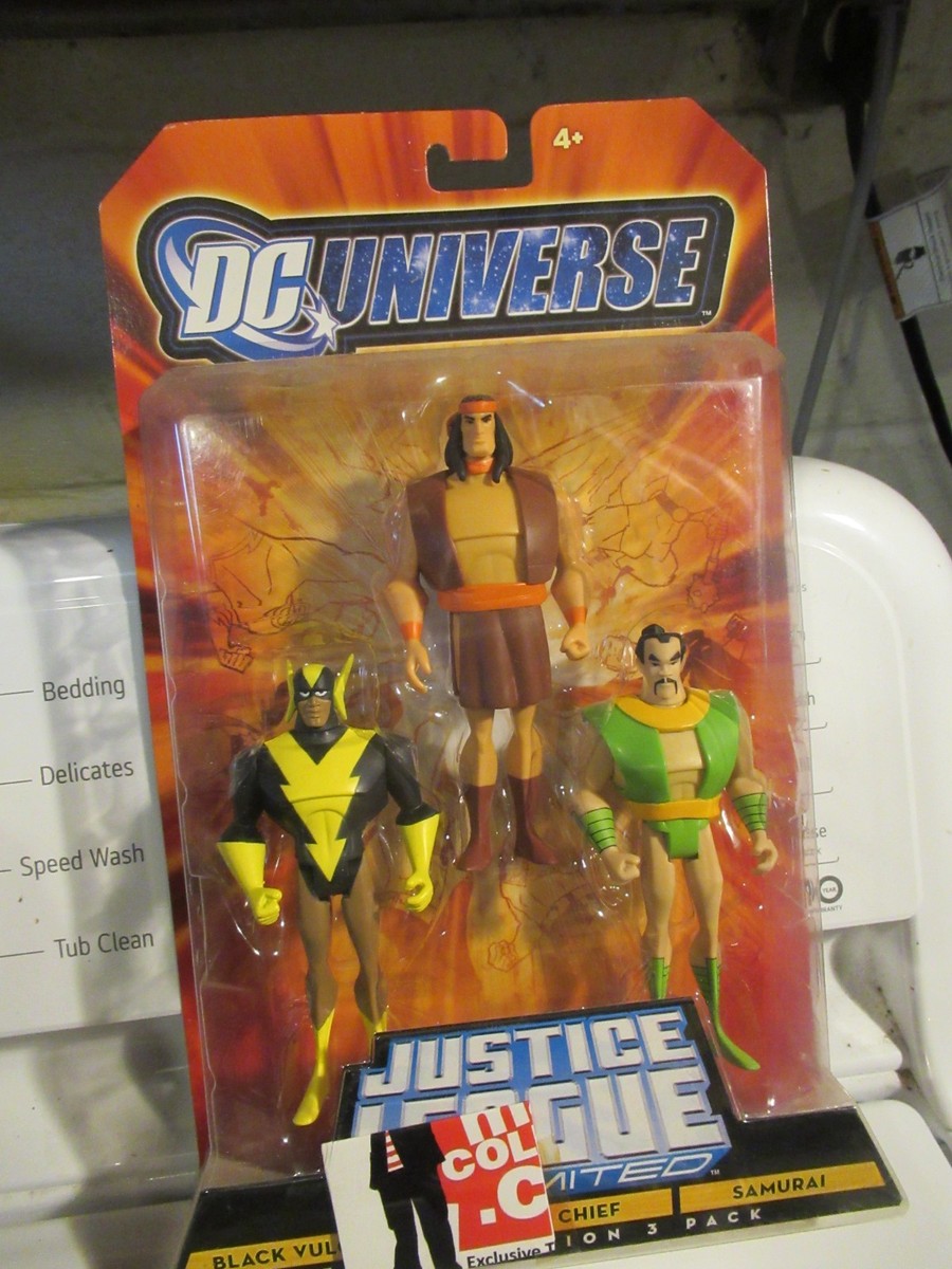 Justice League Unlimited Black Vulcan Samurai Apache Chief 3 pack
