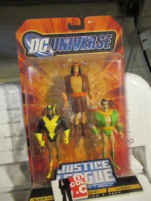 Justice League Unlimited Black Vulcan Samurai Apache Chief 3 pack