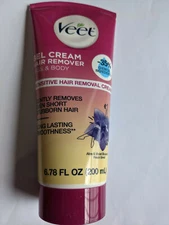 Veet Gel Hair Remover Gel Cream, Sensitive Formula, 6.78 Ounce