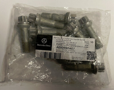 Set of 10 Genuine Mercedes-Benz Wheel Bolts OEM# A0009905407 Made
