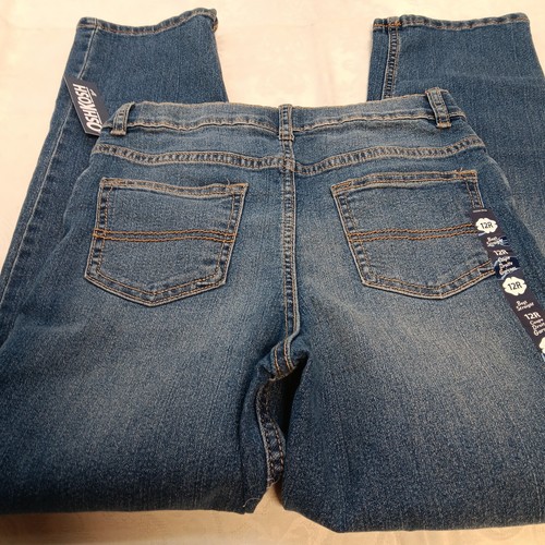 Lot of 2 Boy's OshKosh B'gosh Straight Leg Blue Jeans Sz 12R Dark/light Wash NWT - Picture 4 of 8
