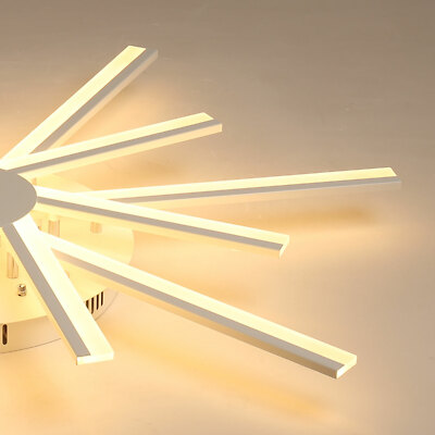 12-Head Dimmable LED Ceiling Light Living Room Bedroom Remote Control Chandelier