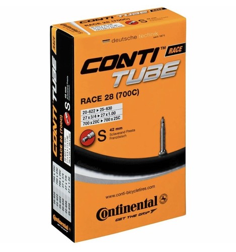 NEW 2022 Continental Race 28 Bicycle Tube 28" 700 x 20-25c Presta 42mm Stem - Picture 1 of 3