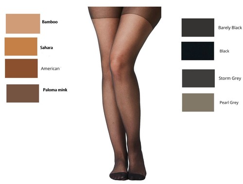 Medias resistentes a escaleras para mujer con refuerzo de panel - transparentes 20 denier nailon - 3 pares - Imagen 32 de 44