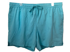 GEORGE ABOVE THE KNEE BRIGHT BLUE MESH LINED ELASTIC WAIST SWIM SHORTS Sz 2XL