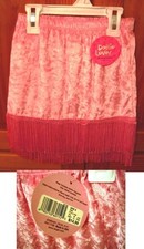 NEW Dance Tap Pink SKIRT with fringes Girls S small NWT