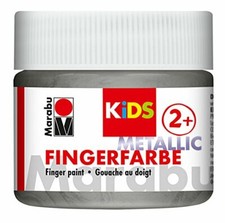 Fingerfarbe Marabu KiDS silber 100ml Kinderfarbe Malfarbe Kindergeburtstag