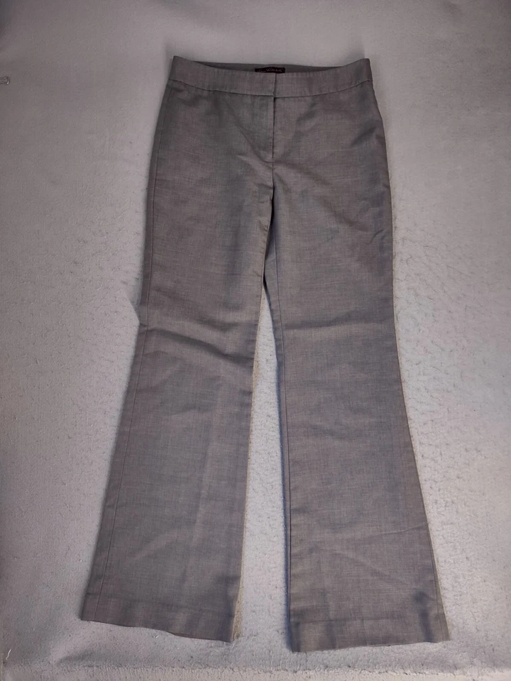 Gloria Vanderbilt Womens Pants 6T Tall Gray Flat Front Flared Mid Rise Solid - Image 2 of 4