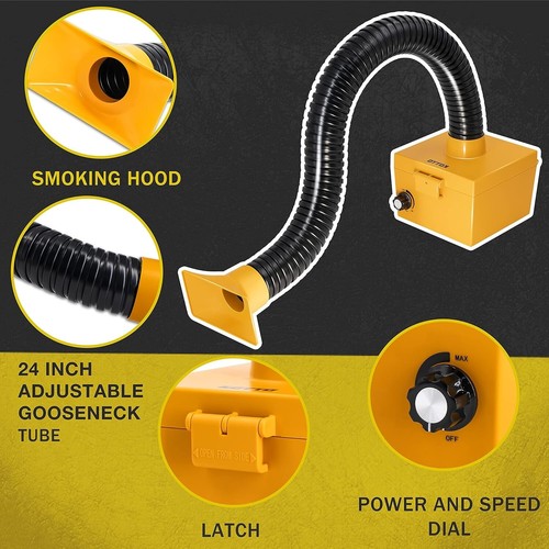 Indoor Fume Extractor for Soldering and Welding - Strong Suction & 50,000 Hours - Picture 4 of 10