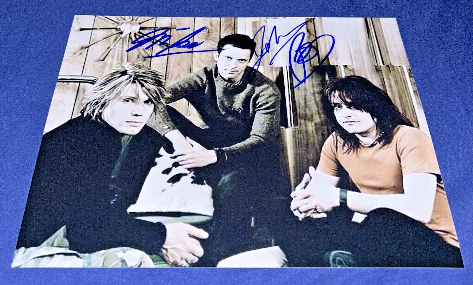 GOO GOO DOLLS SIGNED 8X10 PHOTO POP ROCK PUNK BAND IRIS SLIDE AUTOGRAPH AUTO