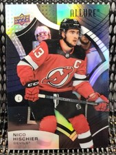 2021-22 UD Allure #53 Nico Hischier Black Rainbow Parallel New Jersey Devils