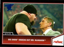 2013 Topps Best of WWE Blue Parallel #17 Big Show Knocks Out Mr. McMahon