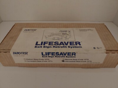 Duro-Test #1273 LIFESAVER Exit Sign Retrofit System with Socket Adaptor (New)
