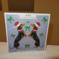 Museums Galleries Catherine Rowe Christmas Dachshund Sausages Dogs 16 Cards NIB