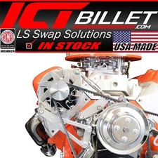 Bbc Billet Alternator Bracket Adjustable Lwp Big Block Chevy Long Pump Kit Al...