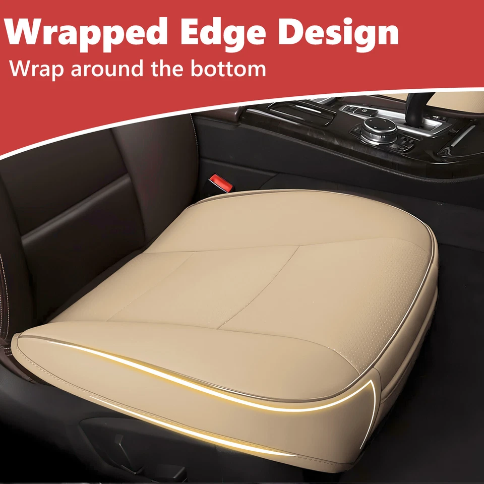 For BMW Car Front Seat Cover Driver Leather Pad Cushion Surround Protector Thick Foto 2 de 4