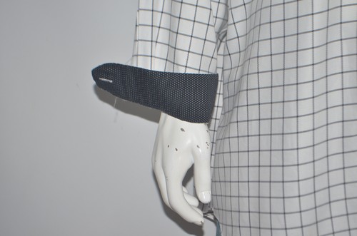 PAUL FREDRICK Non Iron Black White Twill Cotton Dress Shirt 19 - 35 - Picture 3 of 4
