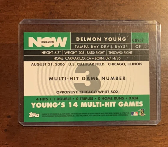 2007 Topps Generation Now Delmon Young #GN267 - Image 2 of 2
