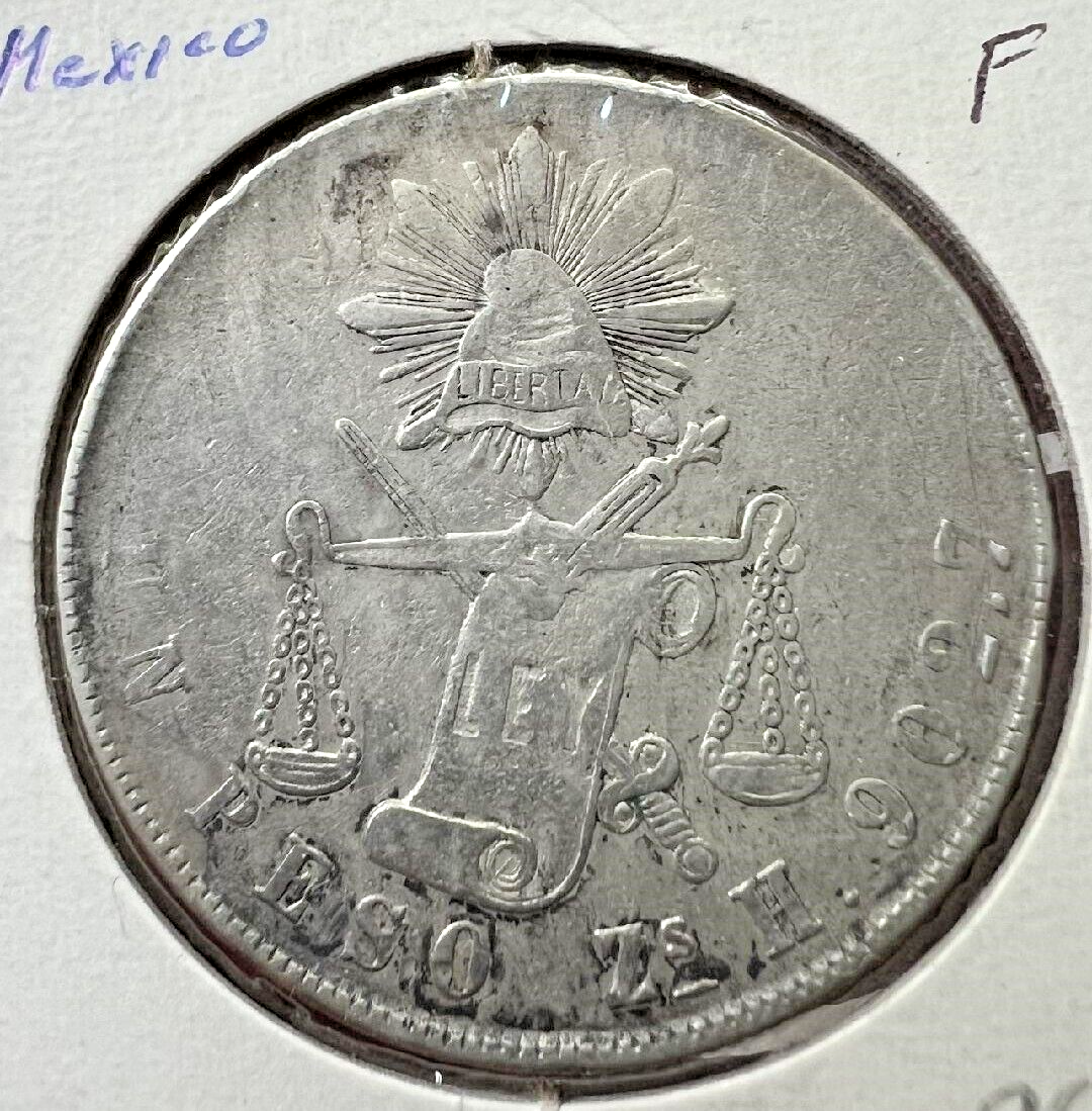 1898 メキシコ　1ペソ　R S 902.7 メキシコ 1 ペソ 1898 Go R.S. 902.7 メキシコ共和国シルバー