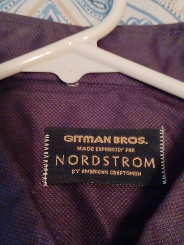 Gitman Bros Nordstrom Cotton Shirt XXL 2XL Black Long Sleeve NWT MSRP $98 - Picture 4 of 6