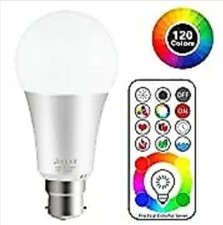 B22 120 Multi Colours RGBW LED Colour Changing Light Bulb, Remote Control Bulb w