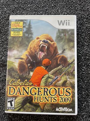 Cabela s Dangerous Hunts 2009 (Nintendo Wii, 2008￼) w/ Manual Booklet Activion