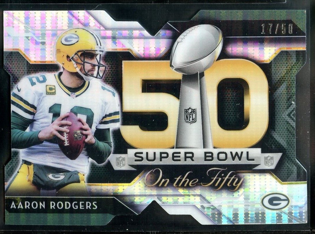 2015 Topps Chrome FB SET BREAK Aaron Rodgers SUPERBOWL 50 DIE-CUT PULSAR #/50