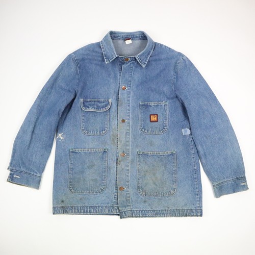 Vtg Big Ben Denim Chore Jacket Faded 